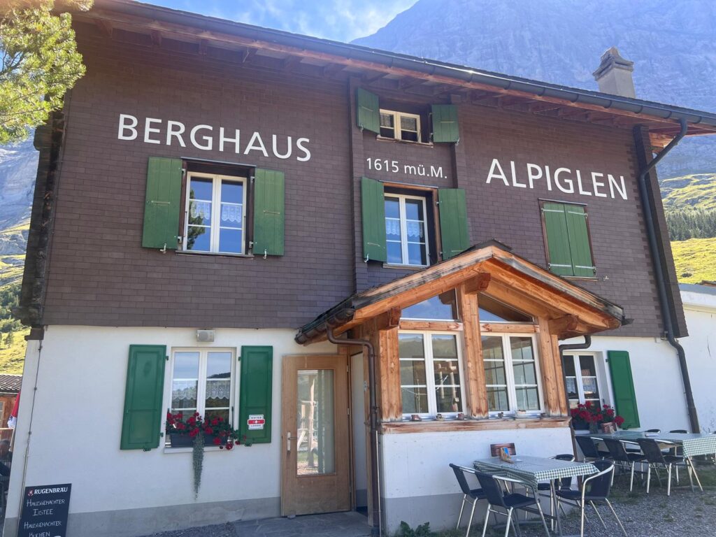 Berghaus Alpiglen near the end of the Eiger Trail